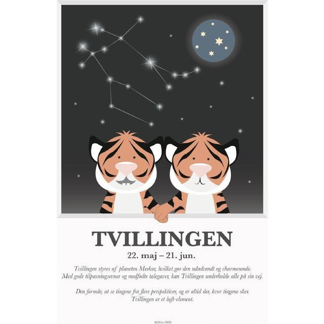 Kids by Friis Affisch - Zodiac - Tvillingar - Kids by Friis - One Size - Affisch