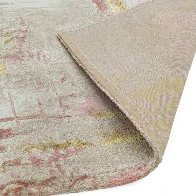 (80x150cm) Orion Decor Abstract Metallic Rugs in OR01 Pink