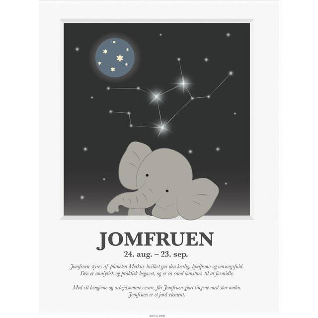 Kids by Friis Affisch - Zodiac - Virgo - Kids by Friis - One Size - Affisch