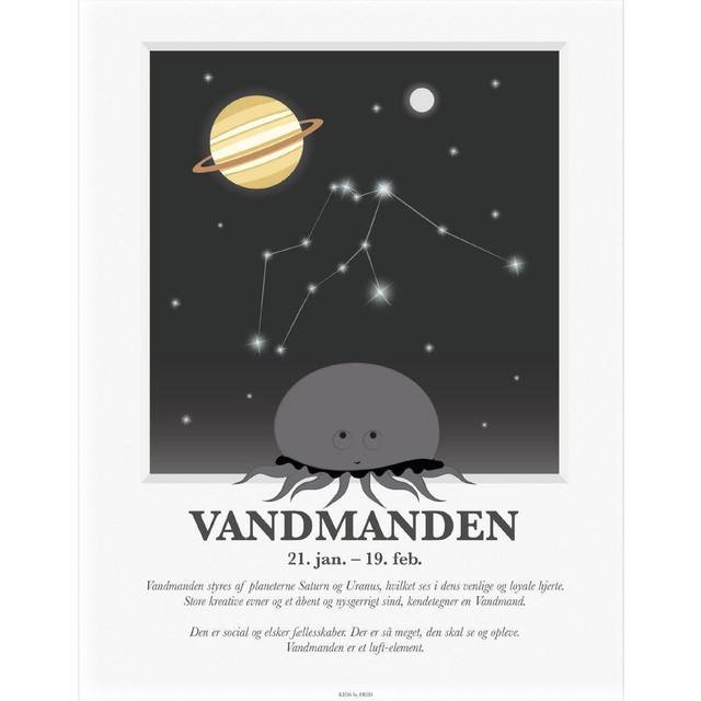 Kids by Friis Affisch - Zodiac - Vattumannen - Kids by Friis - One Size - Affisch
