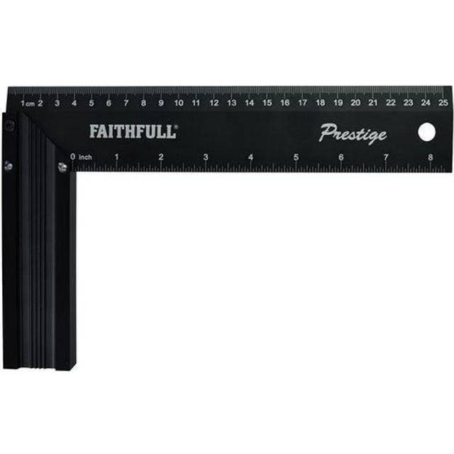 Faithfull Prestige Try Square Black Aluminium 250mm