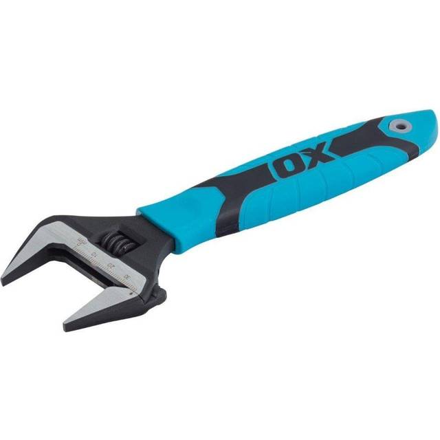 Ox tools pro ultra-wide jaw adjustable wrench 150mm upto 300mm tight access