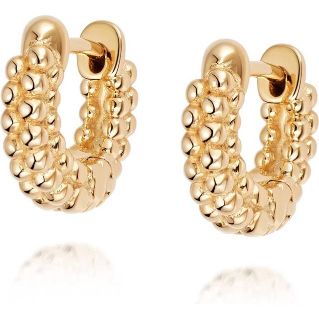 Dolly Huggie Hoop 18ct Gold Plate Earrings HUG04_GP