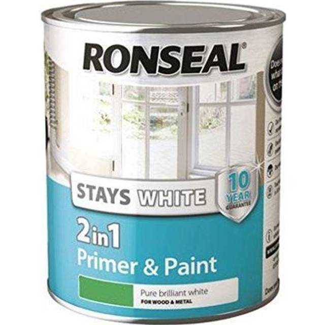 Ronseal Stays White 2in1 Paint & Primer Gloss 750ml