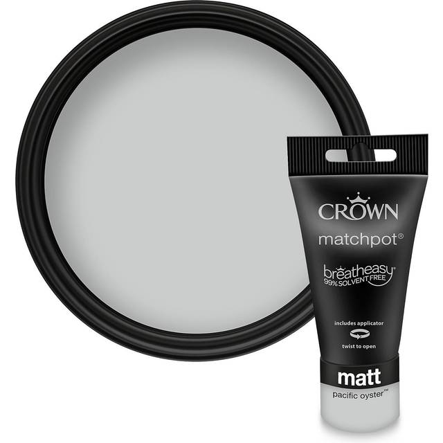 Crown Breatheasy Pacific Oyster Matt Feature Wall Tester Pot 40ml - Cream