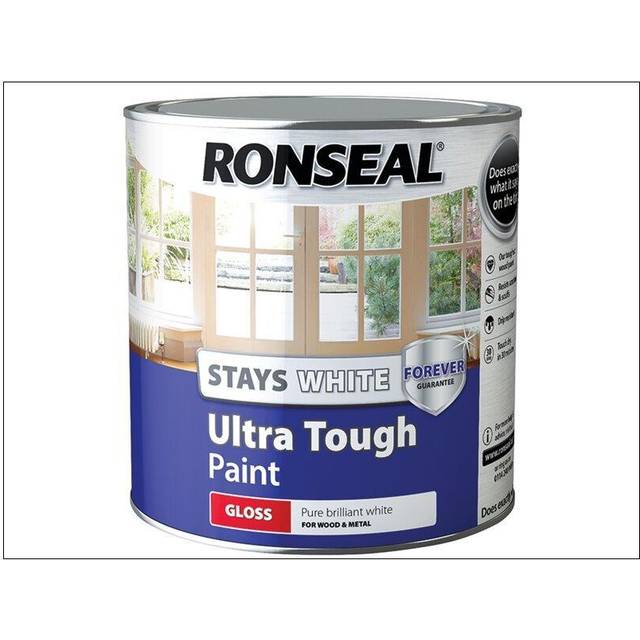 Ronseal Stays White Ultra Tough White Gloss Paint 2.5L