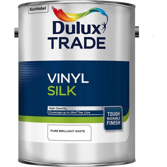 Dulux Trade Vinyl Silk Paint 5L Pure Brilliant White