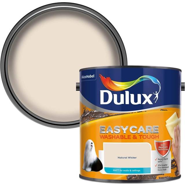 Dulux Easycare Washable and Tough Matt, Natural Wicker 2.5L, Interior Emulsion Paint, Paints, Wall and Ceiling Paints