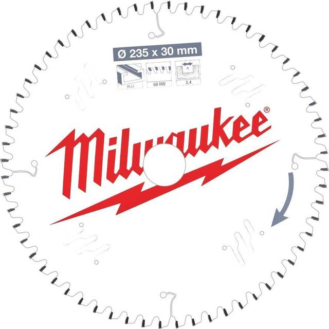 Milwaukee Aluminium Cutting Circular Saw Blade 235mm 60T 30mm