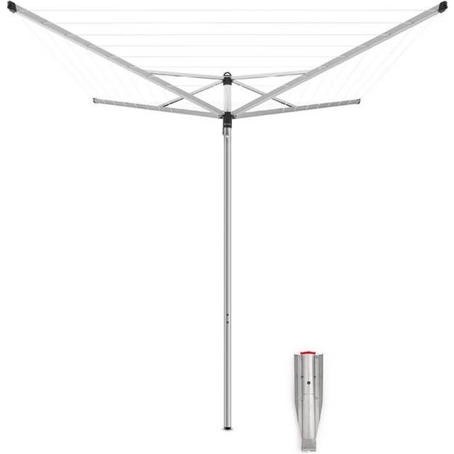 Brabantia Rotary Topspinner Airer 40m, Split Pole - Metallic Grey, Grey