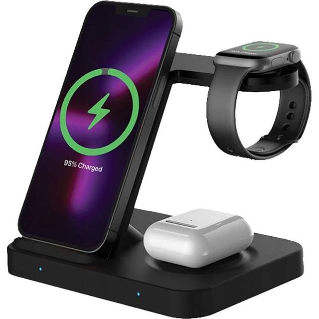 Tech-Protect 15W 3in1 Trådlös Laddare Svart
