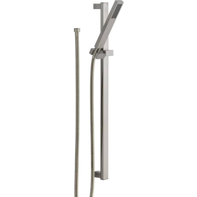 Delta Faucet Vero Single-Spray Slide Bar Hand Held Shower with Hose  Brushed Nickel Handheld Shower Head  Slide Bar Hand Shower  Handheld Shower  Deta