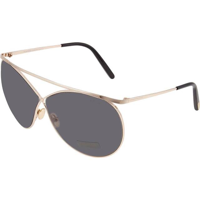 Tom ford stevie tf761 28a womens metal oversized butterfly sunglasses gold grey