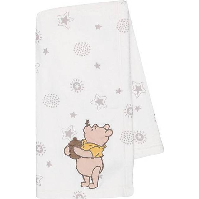 Lambs & Ivy Disney Baby Winnie The Pooh Cream Fleece Appliqued Baby Blanket