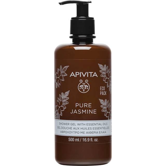 Apivita Pure Jasmine Shower Gel With Essential Oils 16.9 Fl.Oz. 500ml