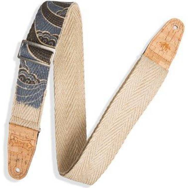 Levys MH8P-001 2" Natural Hemp Webbing Strap Island w/ Cork Ends