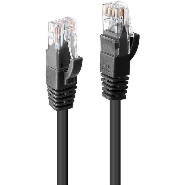 Lindy Cat6 U/UTP Network Cable, PVC - 0.3 Metre\Black
