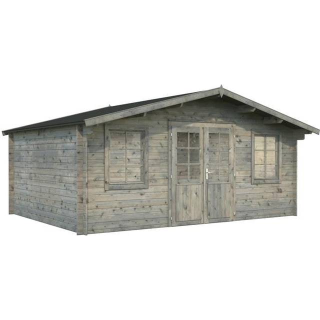 Palmako Klara Stuga 17,4 m²/inv. 17 m², utan golv, grå, impr.