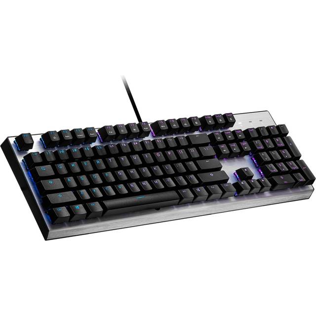 Cooler Master CK351 Optical Gaming Keyboard (UK Layout) - Red Switches (Hot-Swappable), Full NKRO, Per-key RGB (MasterPlus+), Wrist Rest, Customisable Keycaps - Full-Sized, Wired, QWERTY