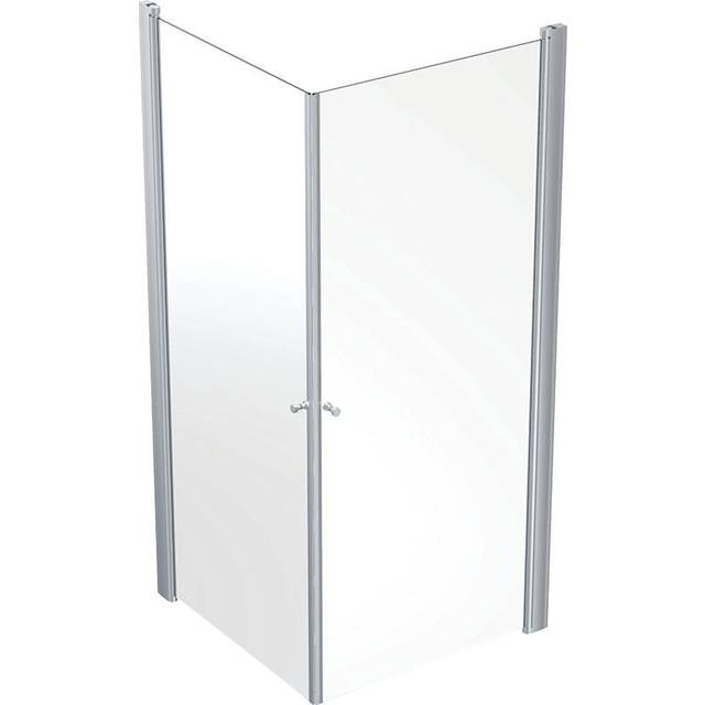 Ifö Showerama 10-02 Duschhörna rak, silver/klarglas 90 x 90 cm