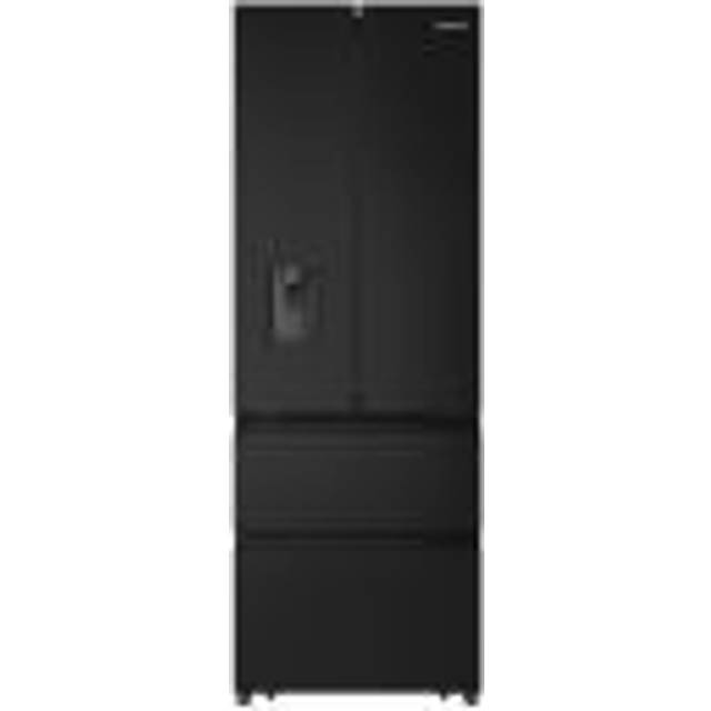 Hisense PureFlat RF632N4WFE Non-Plumbed Total No Frost American Fridge Freezer - Black / Stainless Steel - E Rated