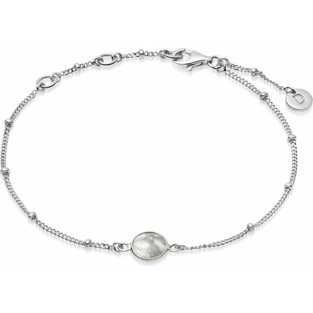 Howlite Healing Stone Bobble Silver Bracelet HBR1006_SLV