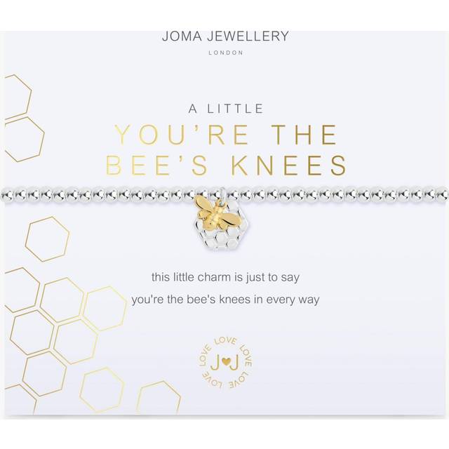 A Little Youre The Bees Knees Silver 17.5cm Stretch Bracelet 4349