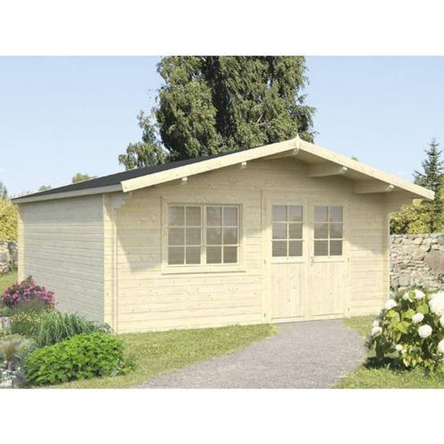 Palmako Britta Stuga 23 m²/inv. 22,3 m², utan golv, obehandlad