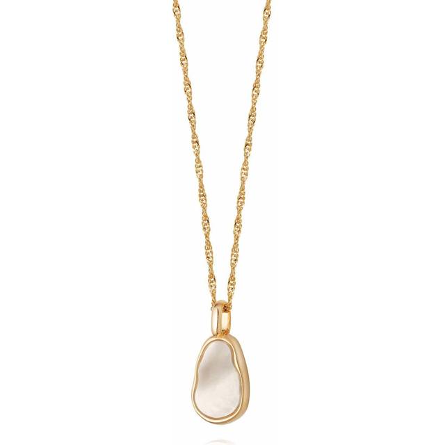 Daisy London Isla Mother of Pearl Pendant Necklace, Gold