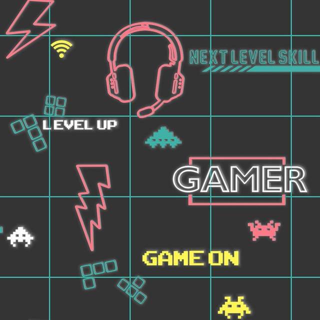 Holden Decor Gamer Black Neon Pink Wallpaper - 53cm x 10.05m