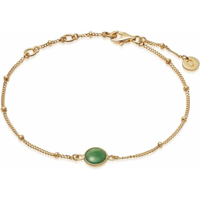 Aventurine Healing Stone Bobble 18ct Gold Plate Bracelet HBR1001_GP