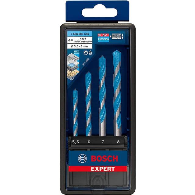 Bosch 2608900646 Expert CYL-9 Multi Construction Drill Bit Set 5.5mm - 8mm, Pack