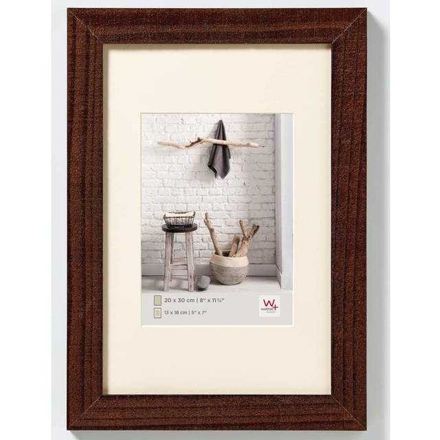 walther design tavelram valnöt 50 x 70 cm med passepartout, Hem träram HO070N