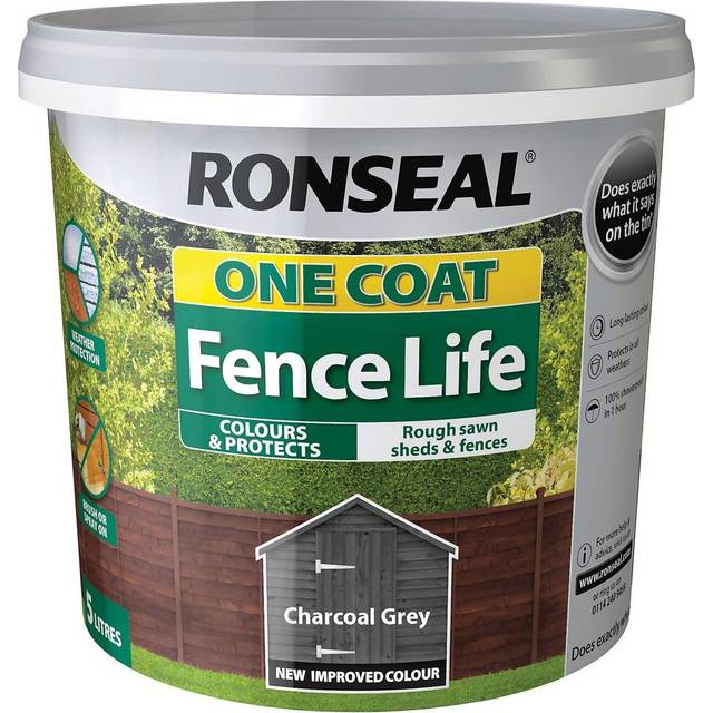 Ronseal One Coat Fence Life Charcoal Grey 5 litre RSLOCFLCG5L