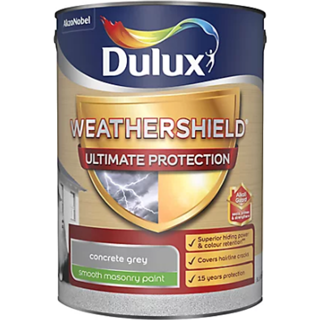 Dulux Weathershield Ultimate Protect Smooth Masonry Paint - Pale Slate - 5L
