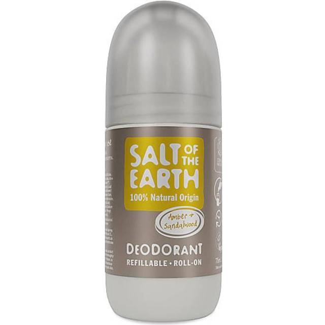 Salt of the Earth Refillable Roll-On Deodorant - Amber & Sandalwood