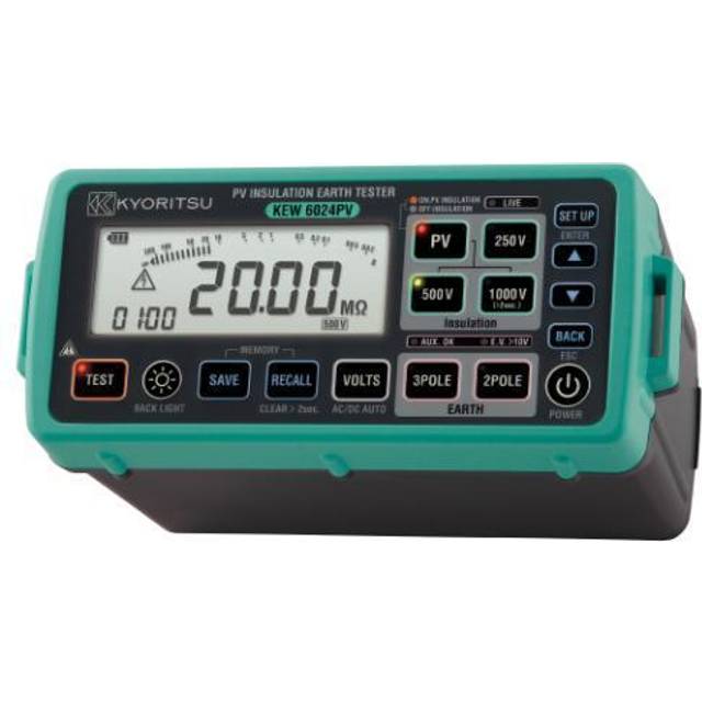 Kyoritsu 6024PV isolationstest til solcellestrenge