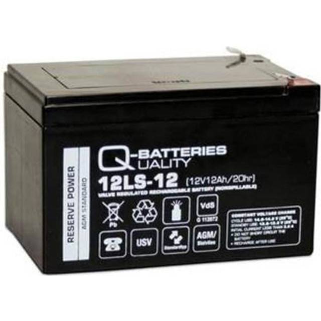 Q-Batteries 12LS-12 F2 12V 12Ah AGM batteri