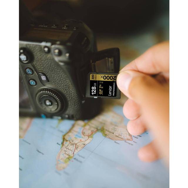 Lexar LSD2000128G-BNNNU Pro 2000x SD UHS-II 128GB Memory Card for Optimal Picture Quality (2-Pack) in Black