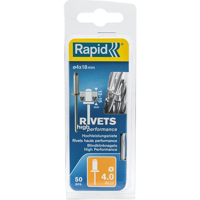 Rapid High Performance Rivets 4mm 18mm Pack of 50