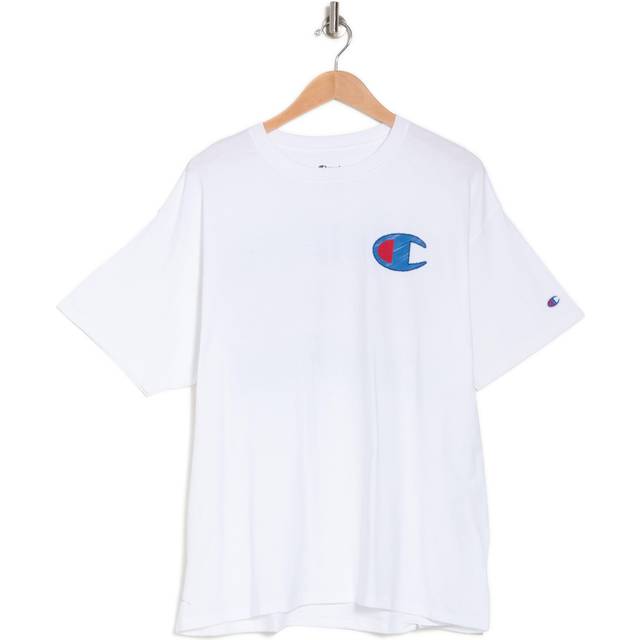 Champion  Powerblend  Soft  Graphic  Comfortable T-Shirt for Men  Whit