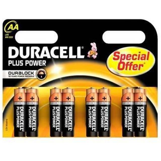 Duracell Plus Power AA Alkaline Batteries - 8 Pack