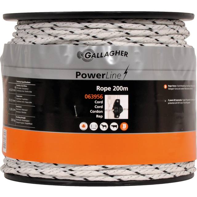 Fence cord Gallagher PowerLine - Blanc