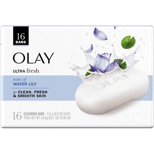 Olay Ultra Fresh Cleansing Bar Soap  Water Lily  4 Ounce (Pack of 16)