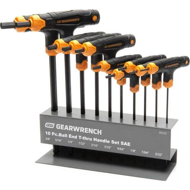 GEARWRENCH 10 Piece SAE Ball End T-Handle Hex Key Set | 83523