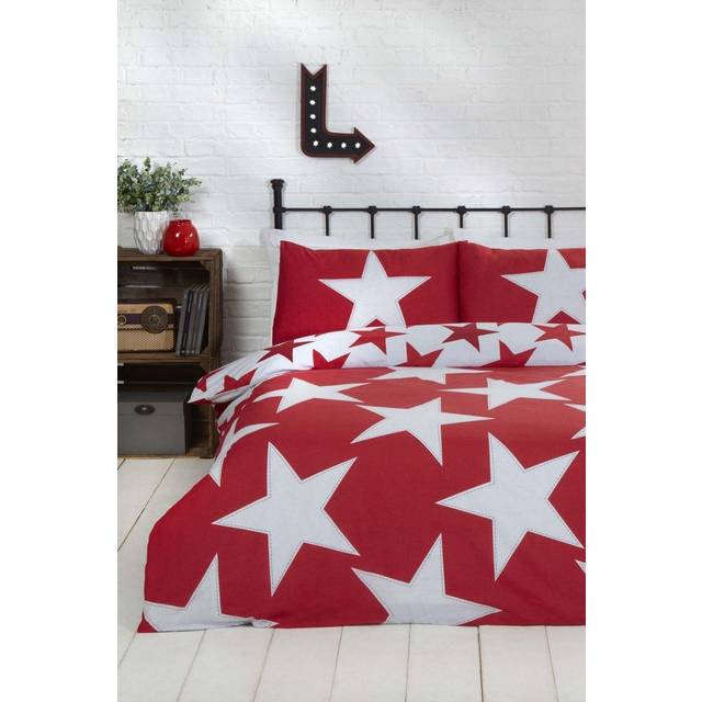 Rapport All Stars Reversible Duvet Cover Bed Set, Red, Single