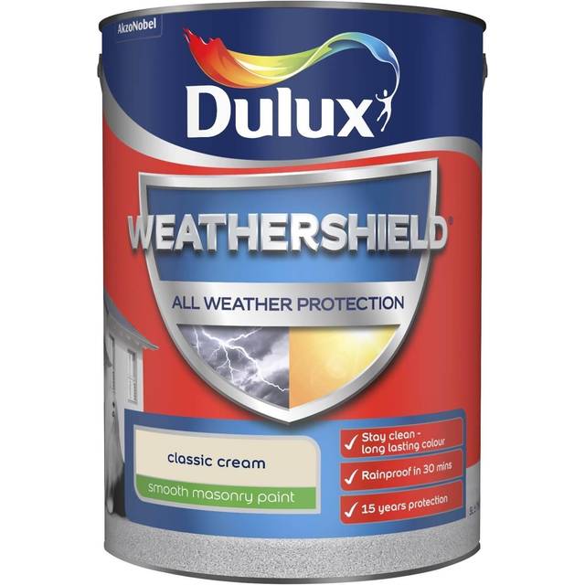 Dulux Weathershield Smooth Masonry Paint 5L Classic Cream