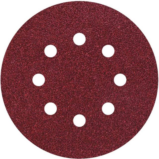Wolfcraft 2070100 Excenterslippapper med kardborrband, perforerad Kornighet 80 (Ø) 125 mm 25 st