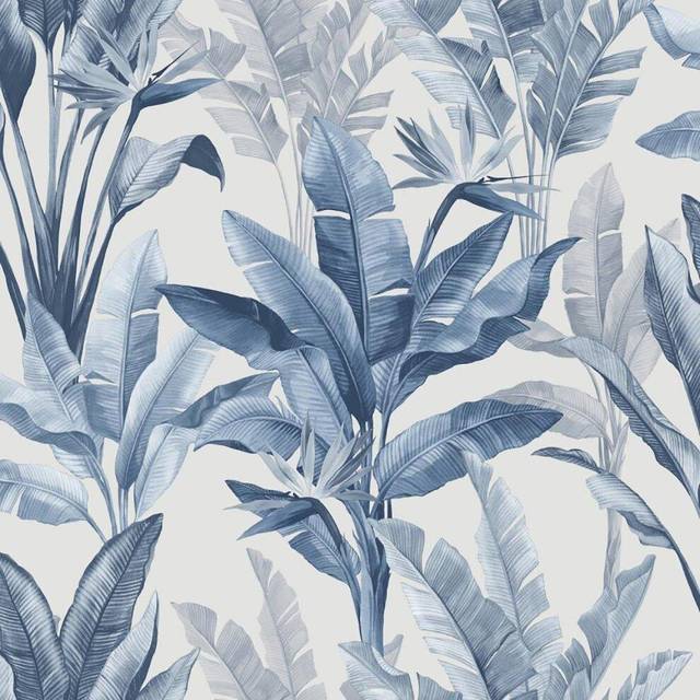 Rasch Akari Madagascar Floral Wallpaper - Blue