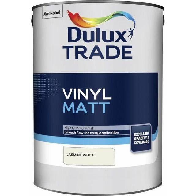 Dulux Trade Vinyl Matt Emulsion Paint - Jasmine White - 5L